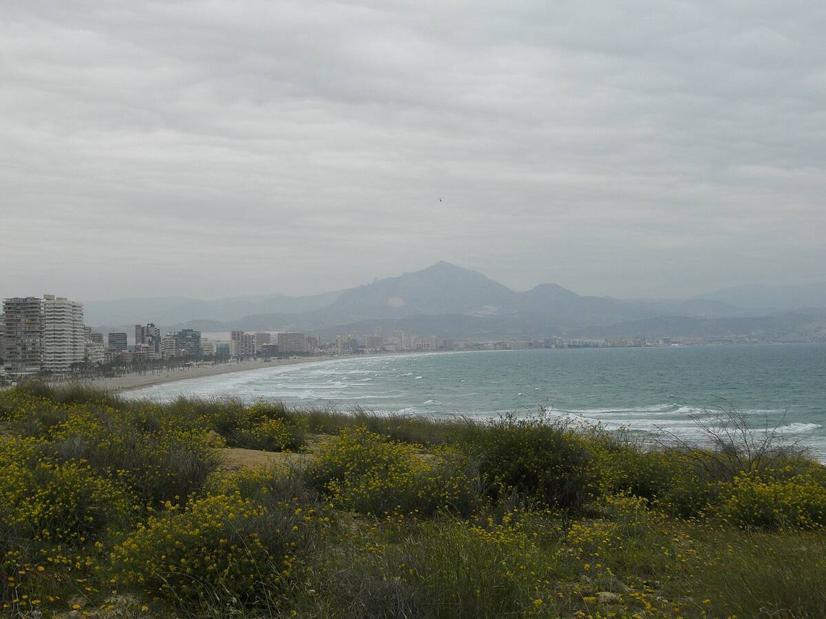 Playa de San Juan de Alicante vista desde la sierra
